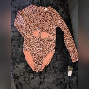 Leopard Print Kids One Piece Swimsuit
